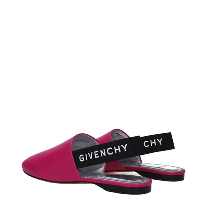 Givenchy Roze Lederen Platte Sandalen