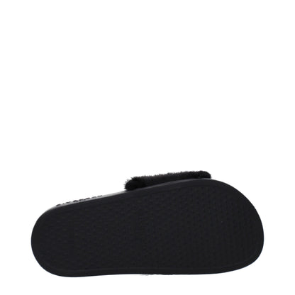 Givenchy Zwarte Katoenen Slippers Sandalen