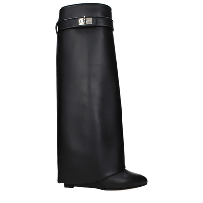 Zwarte leren laarzen van Givenchy