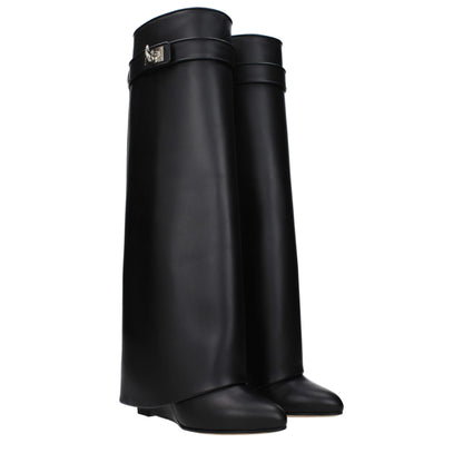 Zwarte leren laarzen van Givenchy