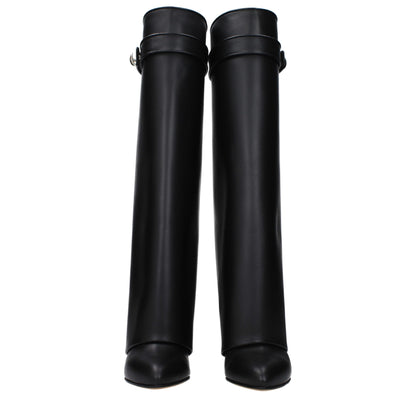 Zwarte leren laarzen van Givenchy