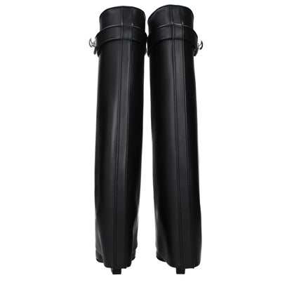 Zwarte leren laarzen van Givenchy