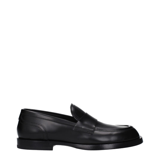 Mocassins à enfiler en cuir noir de Dolce &amp; Gabbana