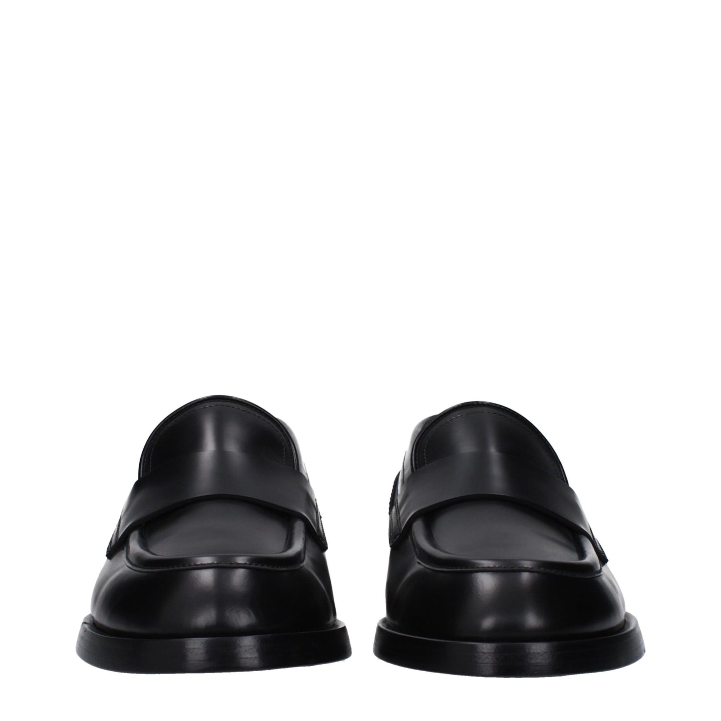 Mocassins à enfiler en cuir noir de Dolce &amp; Gabbana