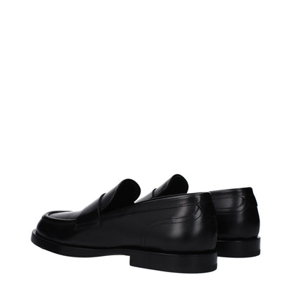 Mocassins à enfiler en cuir noir de Dolce &amp; Gabbana