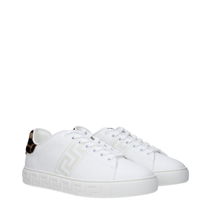 Versace White Leather Low Tops - Luxe Sneakers for Men