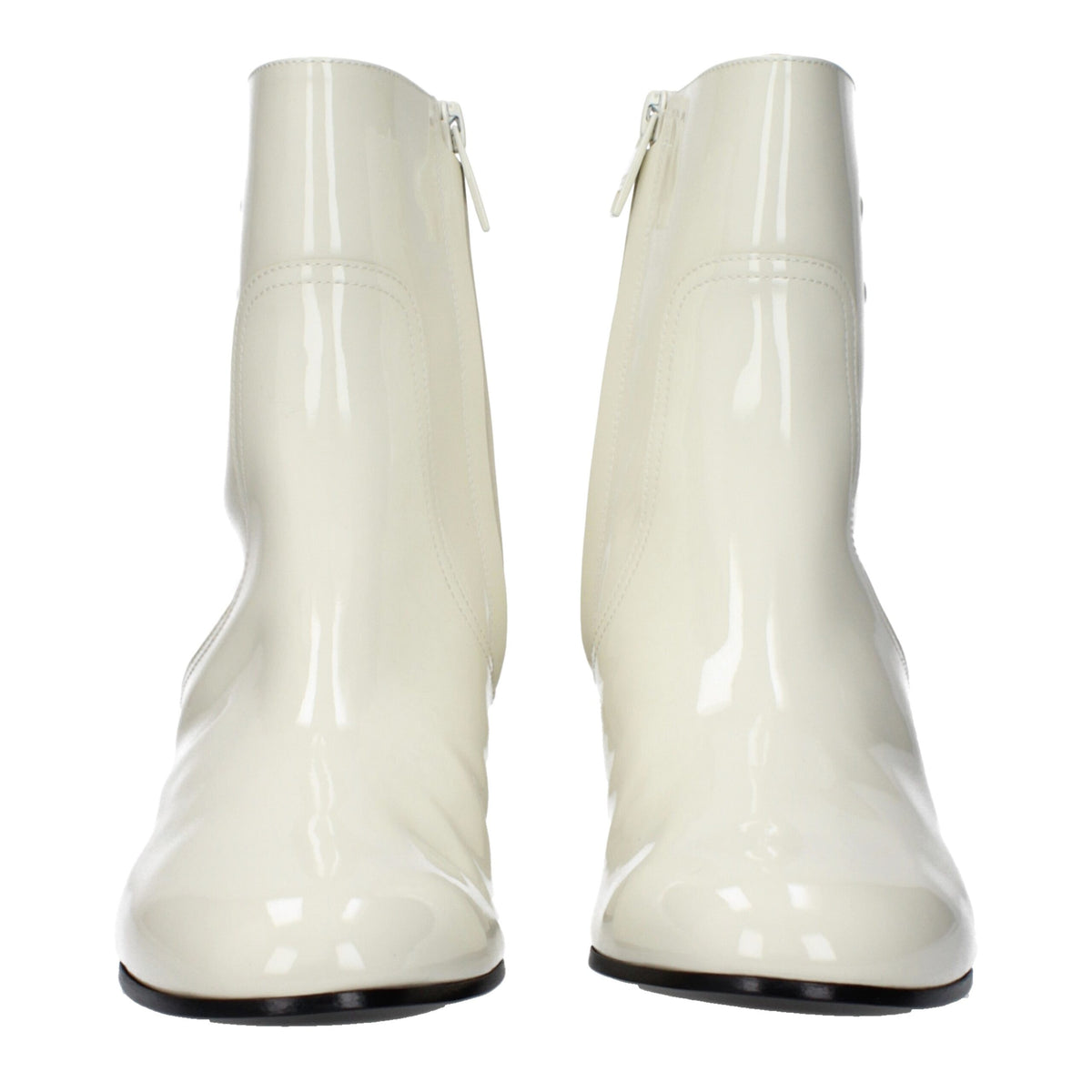 Celine Beige Leather Ankle Boots for Women - Elegant & Comfortable