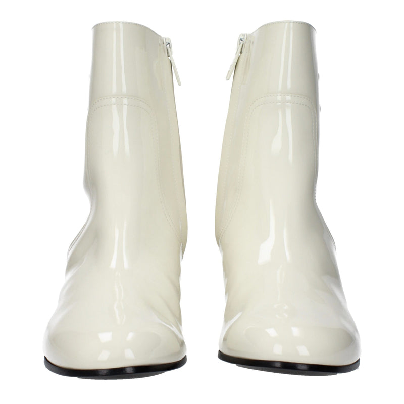 Celine Beige Leather Ankle Boots for Women - Elegant & Comfortable