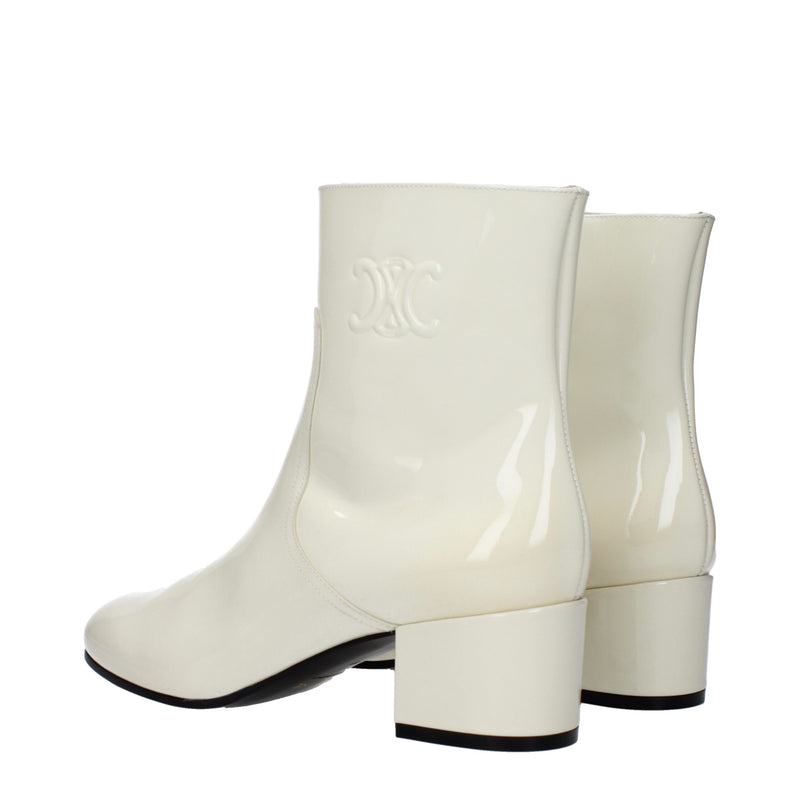 Celine Beige Leather Ankle Boots for Women - Elegant & Comfortable