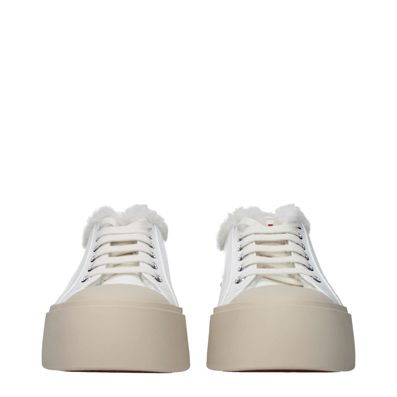 Marni White Leather Low Tops - Elegant Women's Sneakers
