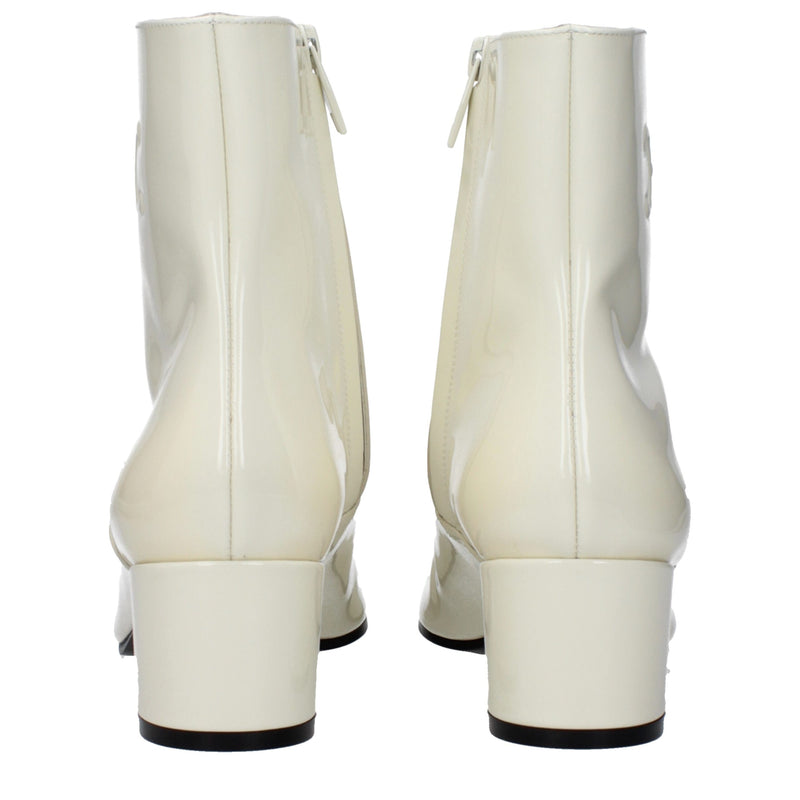 Celine Beige Leather Ankle Boots for Women - Elegant & Comfortable