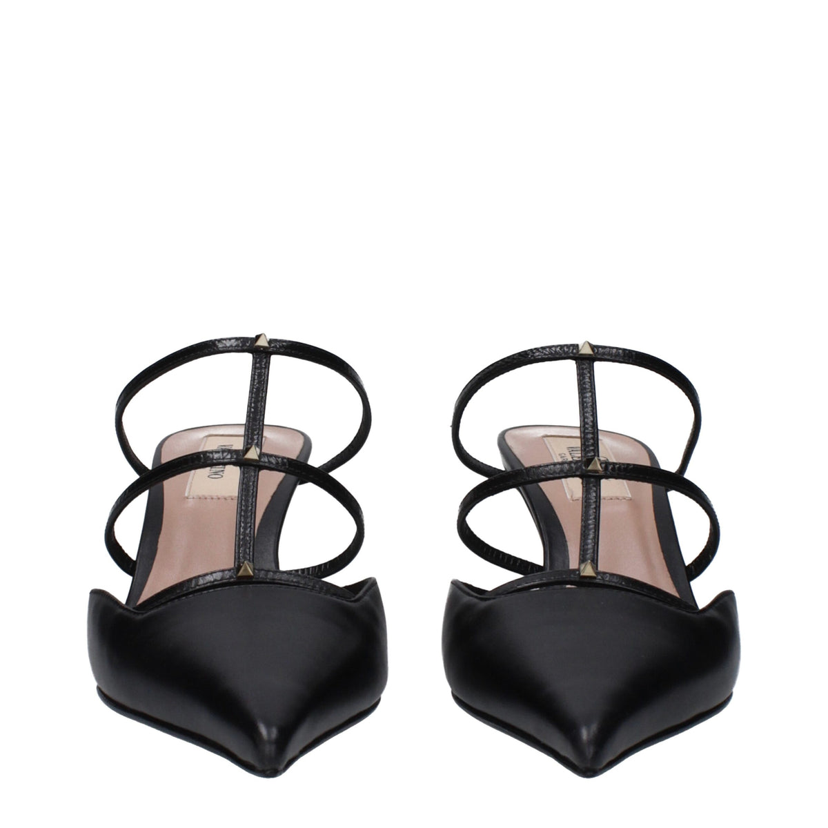 Valentino Garavani Sandales en Cuir Noir avec Clous - EU36/US6
