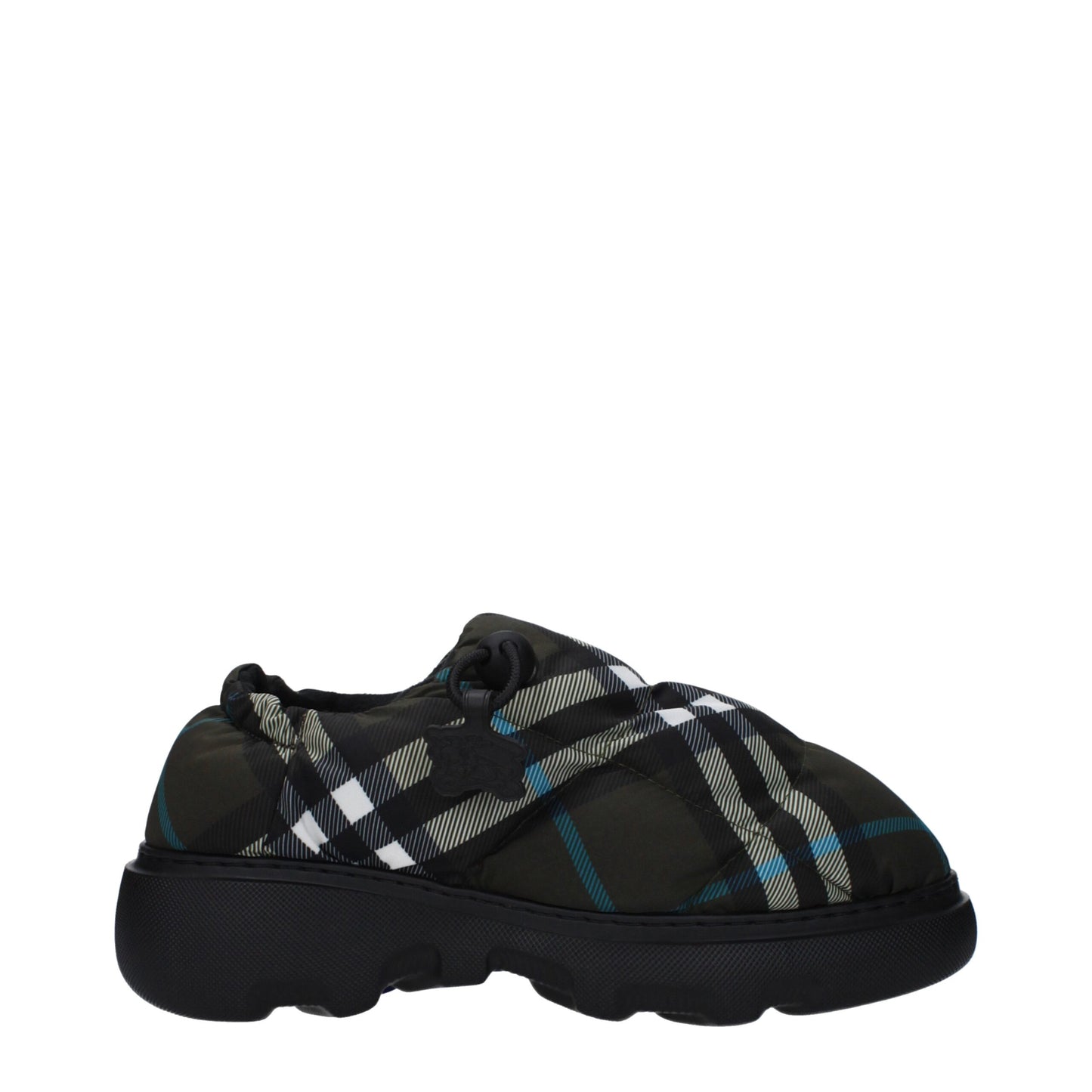 Burberry groene stoffen instaploafers