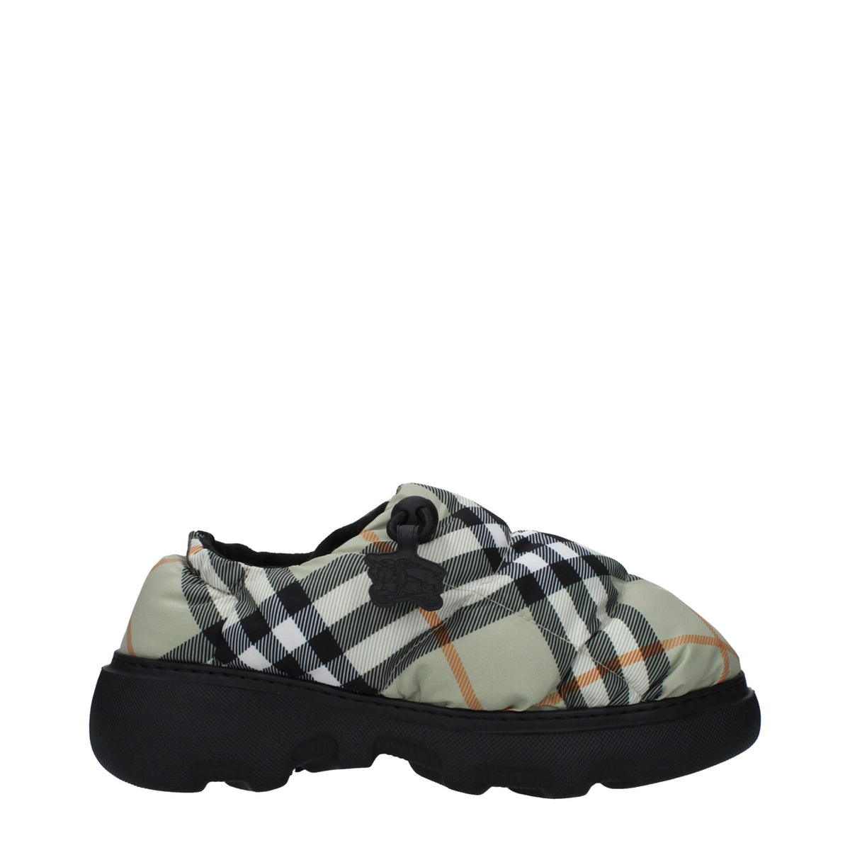 Burberry Green Fabric Slip-On Loafers for Women