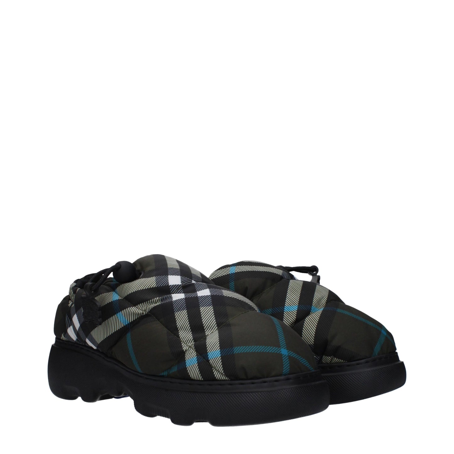 Burberry groene stoffen instaploafers