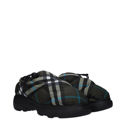 Burberry groene stoffen instaploafers
