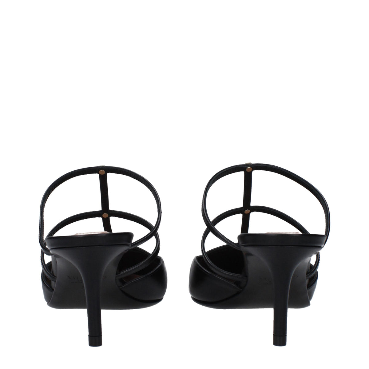 Valentino Garavani Sandales en Cuir Noir avec Clous - EU36/US6