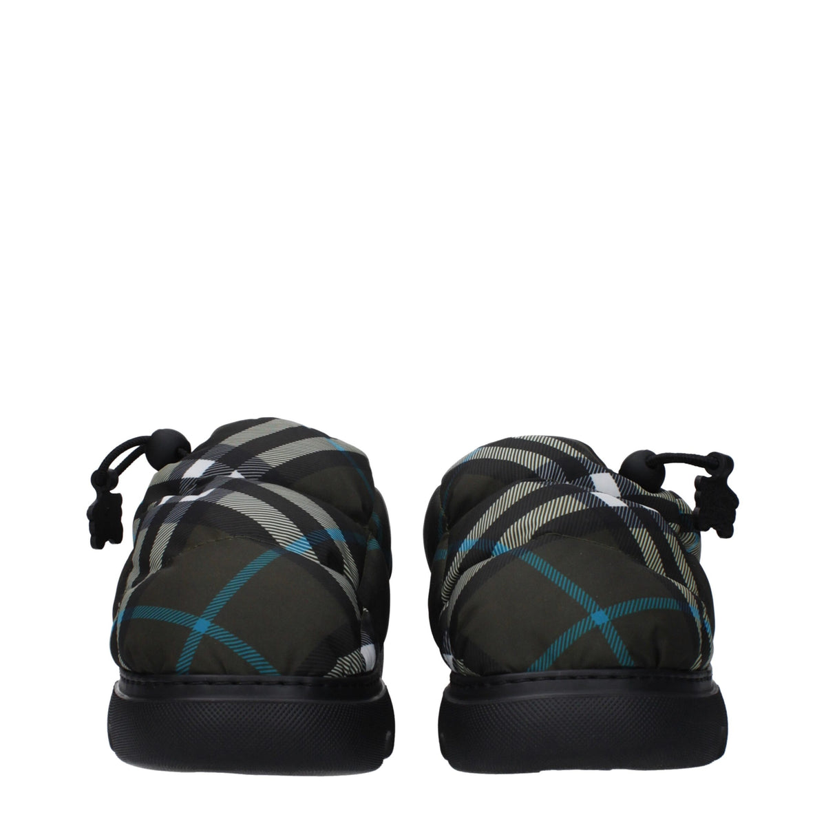 Burberry Green Fabric Slip-On Loafers for Women