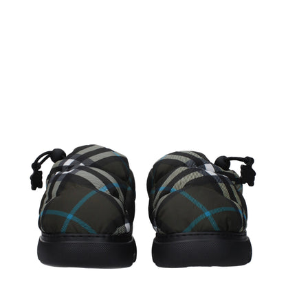 Burberry groene stoffen instaploafers