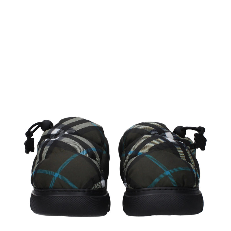 Burberry Green Fabric Slip-On Loafers for Women