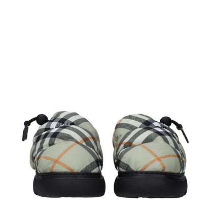 Burberry groene stoffen instaploafers
