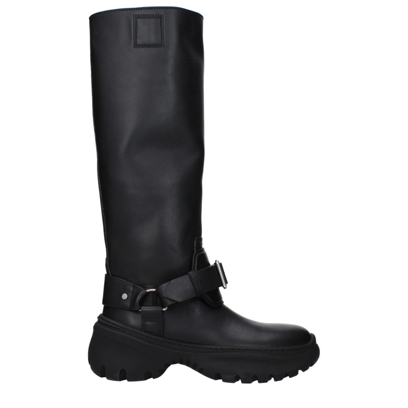 Burberry Black Leather Boots - Stylish and Comfortable Footwear