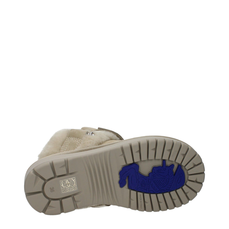 Burberry Green Leather Slippers Sandals for Women