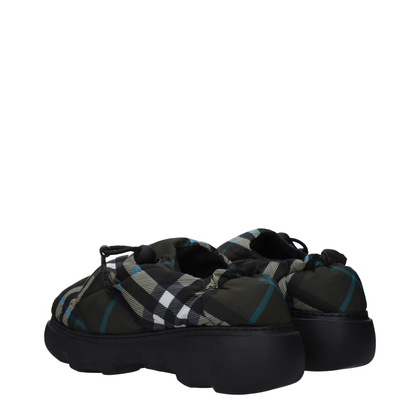 Burberry groene stoffen instaploafers