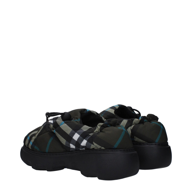 Burberry Green Fabric Slip-On Loafers for Women