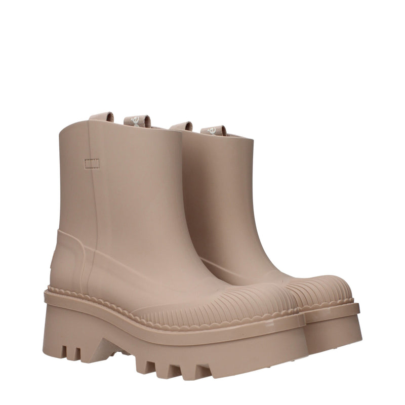 Chloé Pink Cotton Ankle Boots - Chic Footwear for Every Occasion