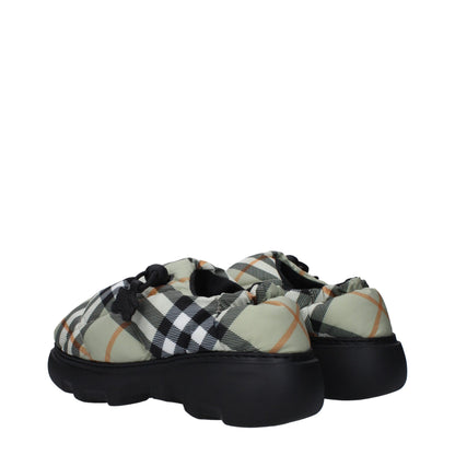 Burberry groene stoffen instaploafers