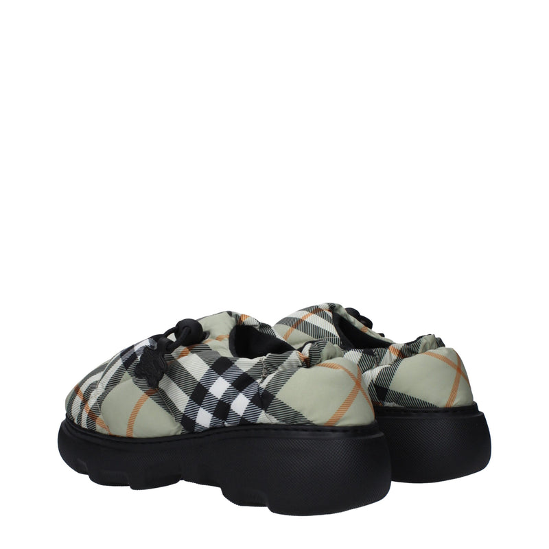 Burberry Green Fabric Slip-On Loafers for Women