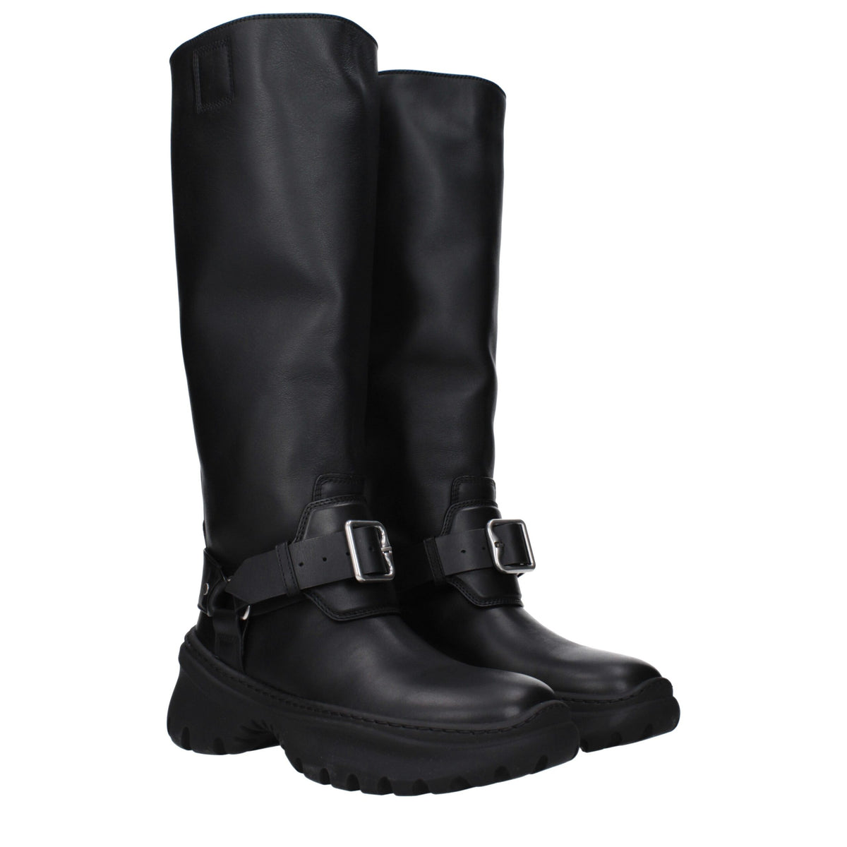 Burberry Black Leather Boots - Élégance et Polyvalence