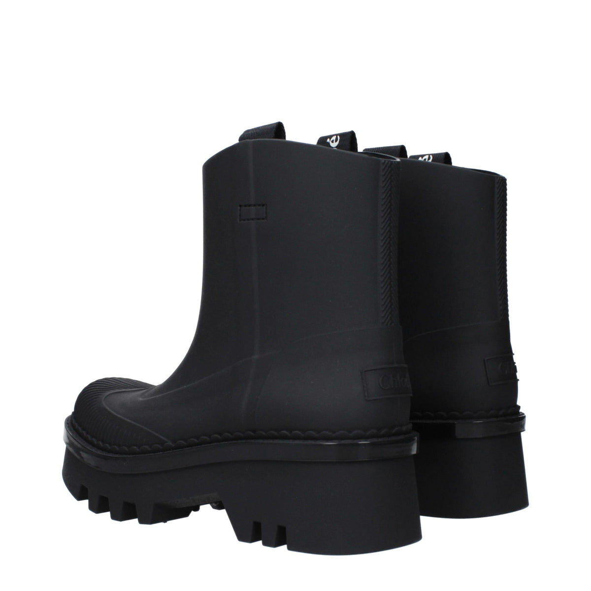 Chloé Black Cotton Ankle Boots - Stylish and Comfortable Footwear