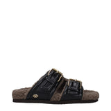 Valentino Garavani Sandales en Cuir Noir pour Femmes