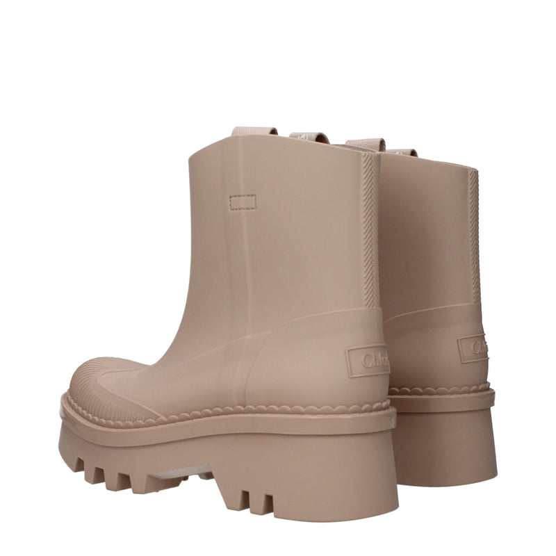 Chloé Pink Cotton Ankle Boots - Chic Footwear for Every Occasion