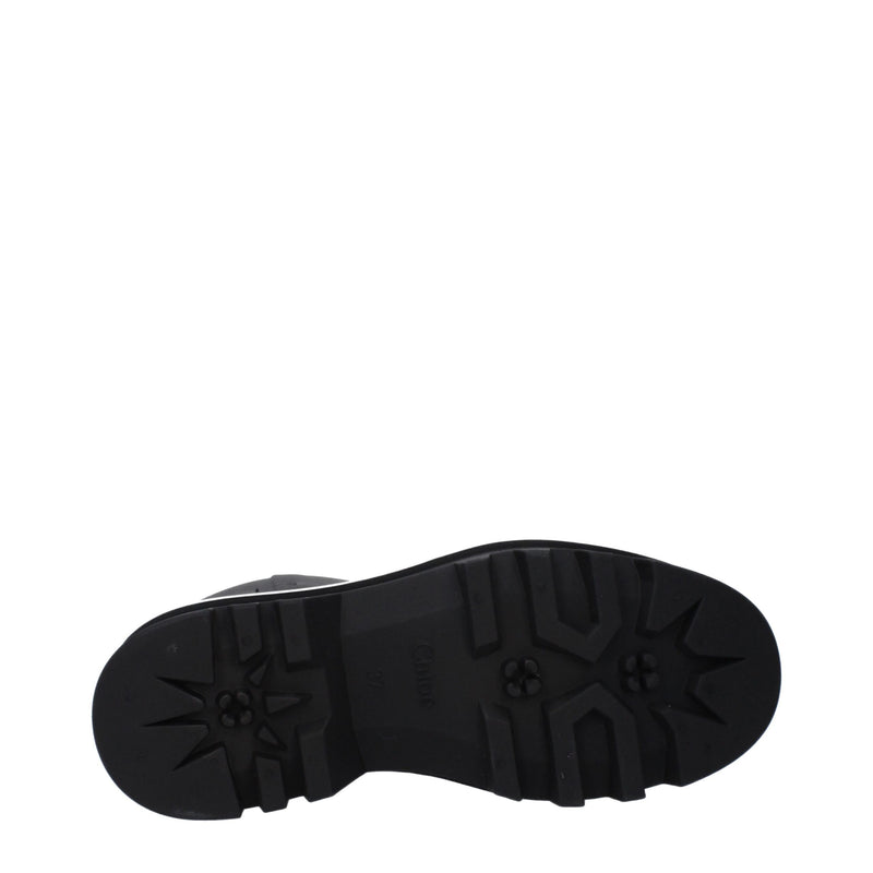 Chloé Black Cotton Ankle Boots - Élégance et Confort