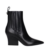 Bottines en cuir noir Valentino Garavani pour femmes