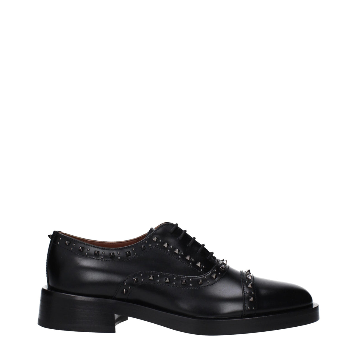 Valentino Garavani Oxfords et Derbies en Cuir Noir pour Femmes
