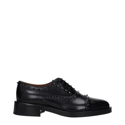 Valentino Garavani Zwarte Lederen Oxford- en Derby-schoenen