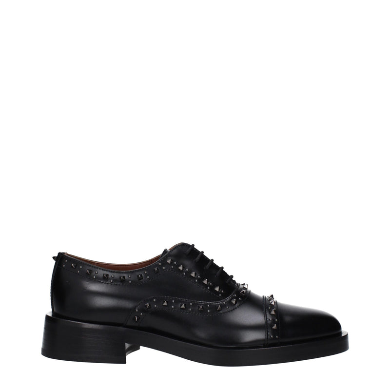 Valentino Garavani Oxfords et Derbies en Cuir Noir pour Femmes