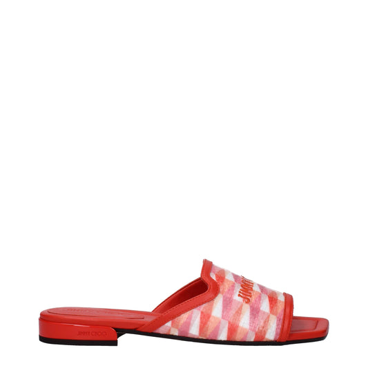 Jimmy Choo Oranje Slippers van Stof