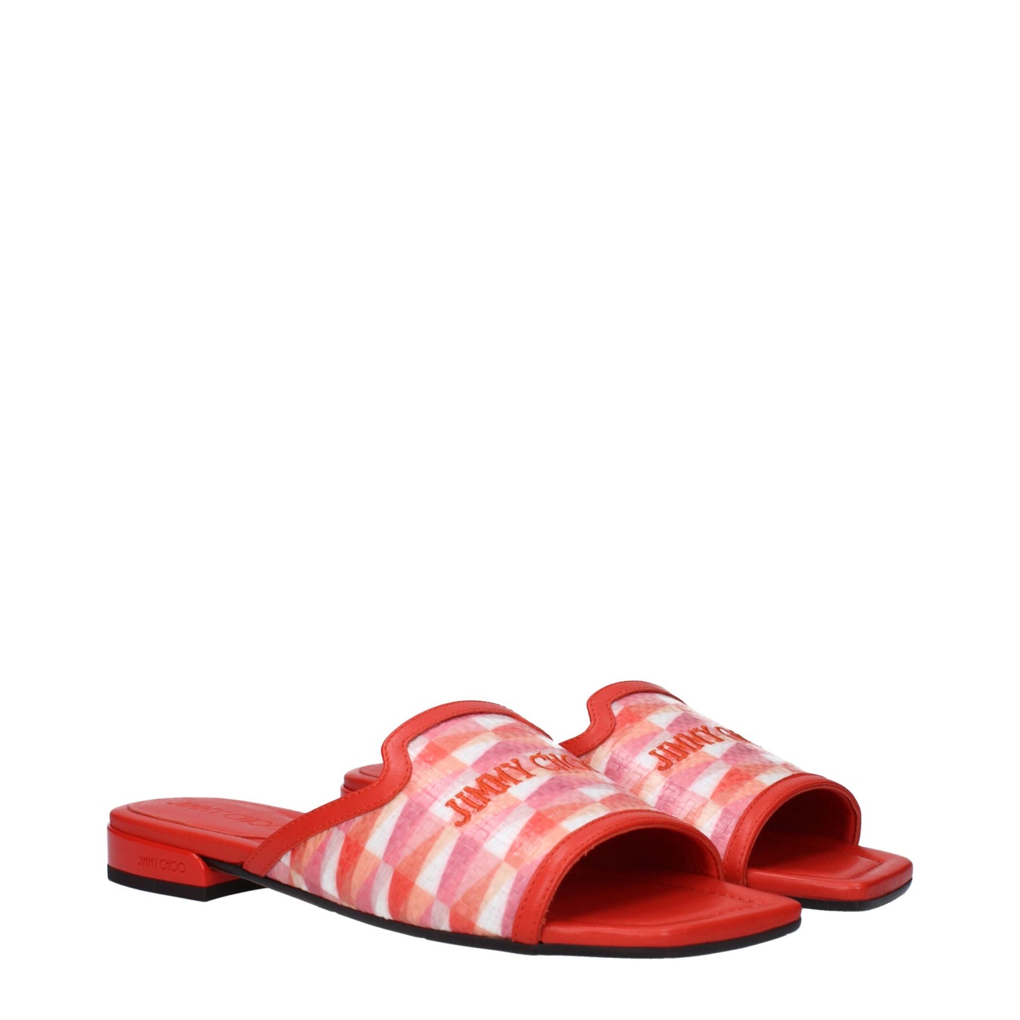 Jimmy Choo Oranje Slippers van Stof
