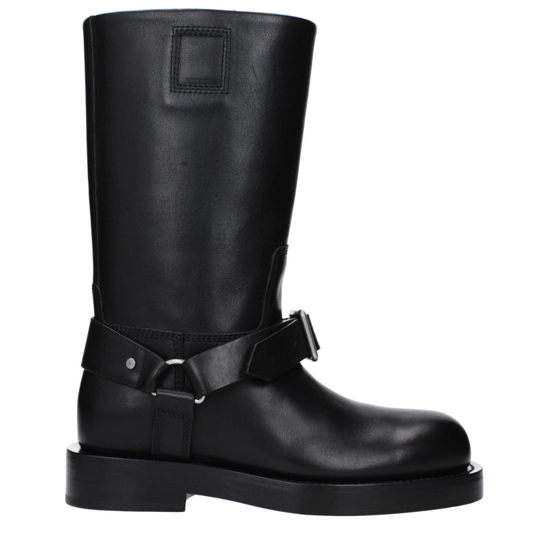 Burberry Black Leather Boots - Elegant and Comfortable Footwear