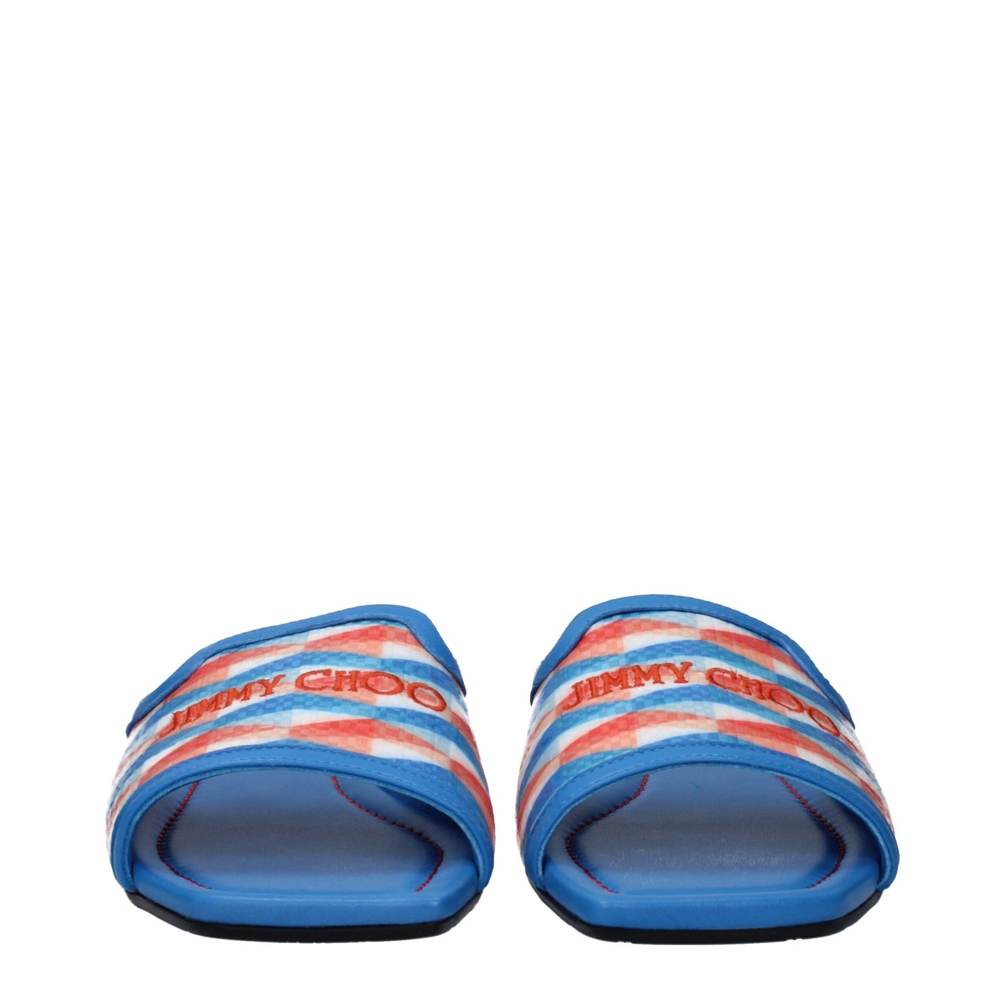Jimmy Choo Lichte Blauwe Stof Slippers Sandalen
