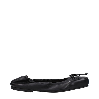 Jacquemus leren balletpumps in het zwart