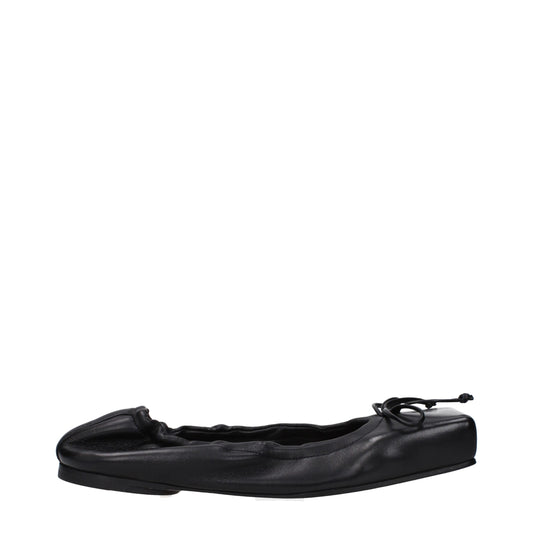 Jacquemus leren balletpumps in het zwart