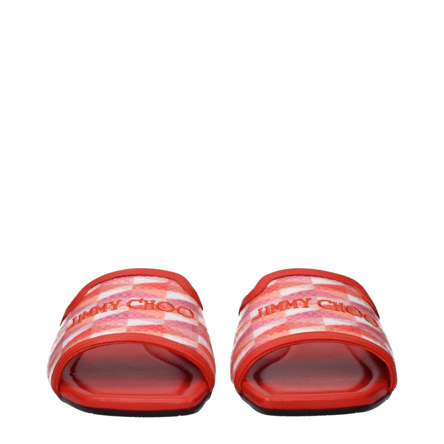 Jimmy Choo Oranje Slippers van Stof
