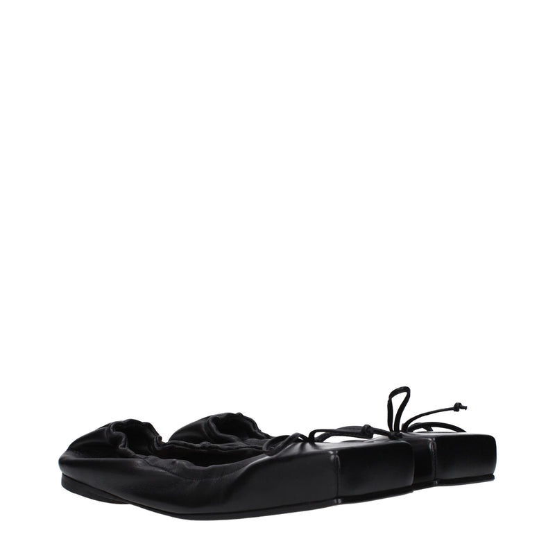 Jacquemus Black Leather Ballet Flats - Elegance and Comfort Combined