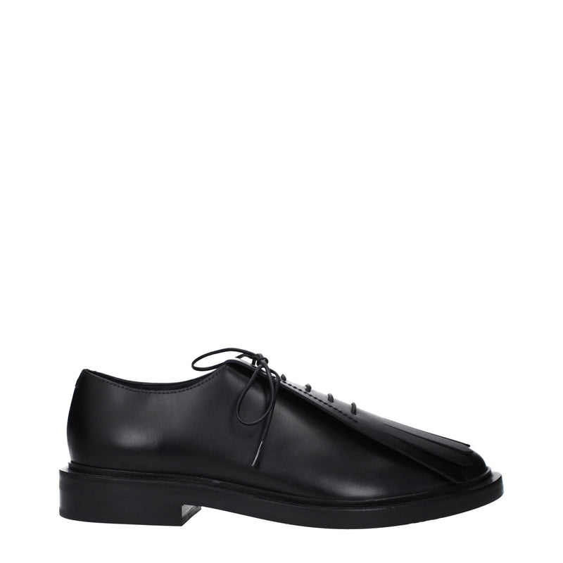 Max Mara Black Leather Oxfords and Derbies for Women